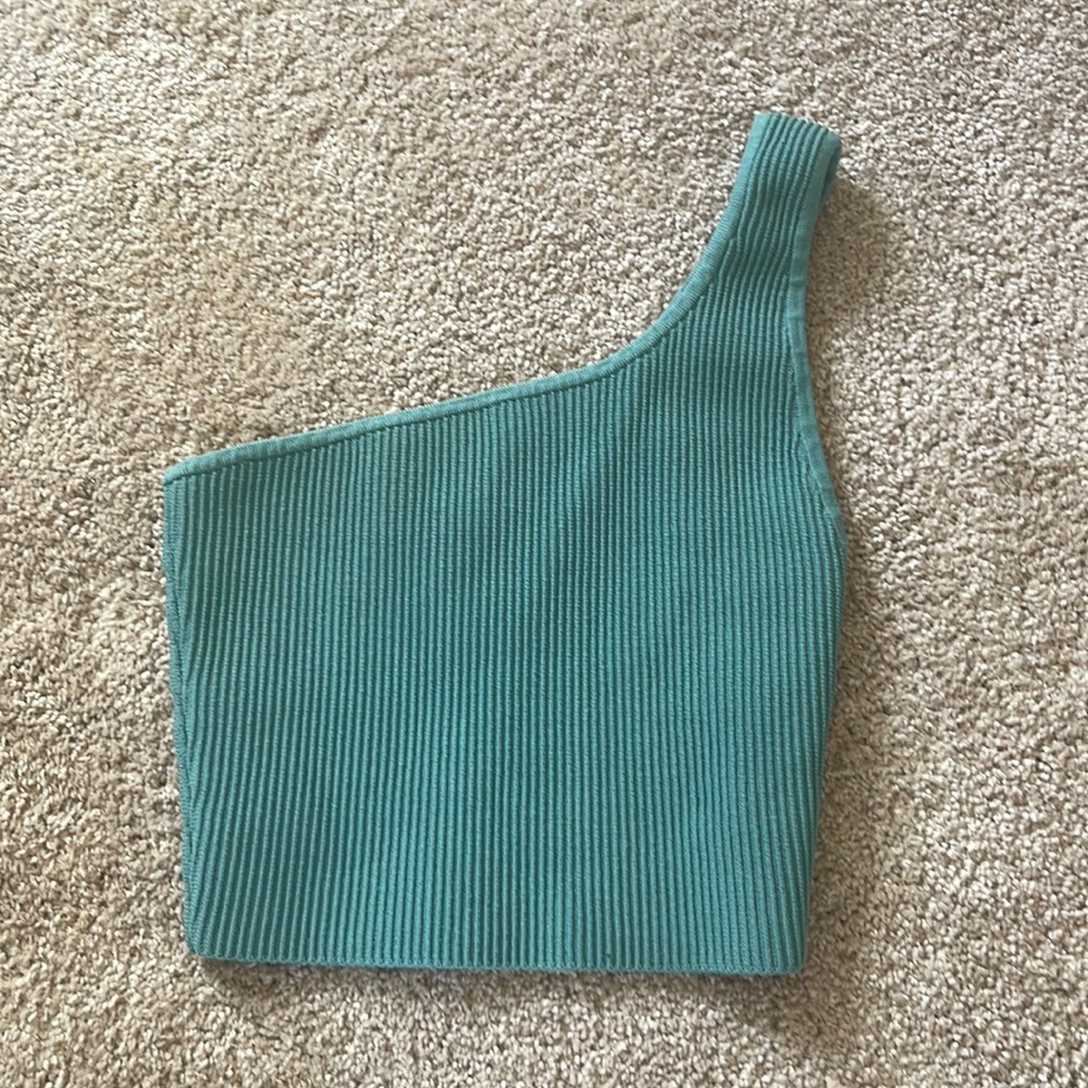 Aritzia One Shoulder Sculpt Knit Top